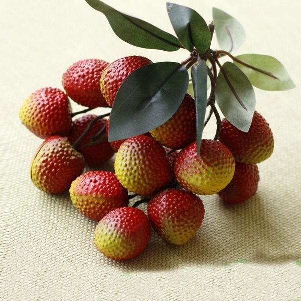 bunch 18cm long high imitation fake artificial litchi fruit&artificial plastic simulated fruit model party decoration
bunch 18cm long high imitation fake artificial litchi fruit&artificial plastic simulated fruit model party decoration