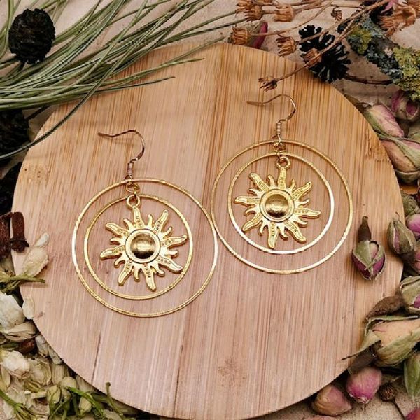 dangle & chandelier boho gold colour sun earrings celestial jewellery witchy punk fashion goddess statement gift for witch women, Silver
dangle & chandelier boho gold colour sun earrings celestial jewellery witchy punk fashion goddess statement gift for witch women, Silver