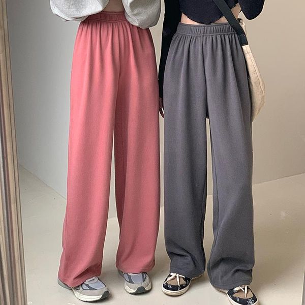 women's pants & capris high waist long female korean style loose solid color streetwear wide leg casual straight trousers women pantalo, Black;white
women's pants & capris high waist long female korean style loose solid color streetwear wide leg casual straight trousers women pantalo, Black;white