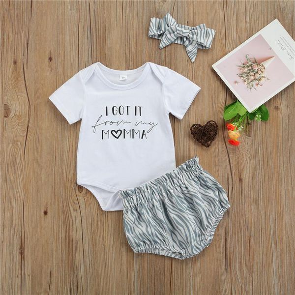 clothing sets 3pcs baby girls boys outfit summer short sleeve round collar letter romper stripe shorts bow headwear baby's, White
clothing sets 3pcs baby girls boys outfit summer short sleeve round collar letter romper stripe shorts bow headwear baby's, White