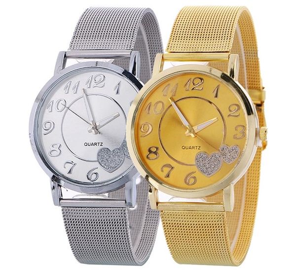wristwatches 2021 love metal mesh with watch simple classic fashion casual quartz relogio masculino, Slivery;brown
wristwatches 2021 love metal mesh with watch simple classic fashion casual quartz relogio masculino, Slivery;brown