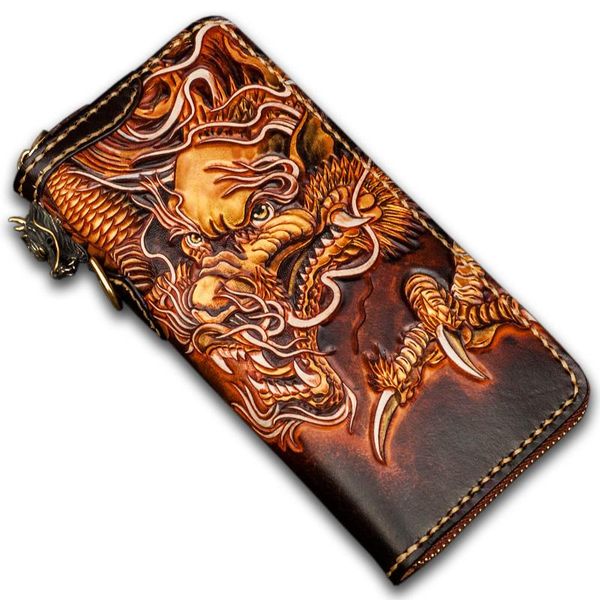 wallets handmade genuine leather carving dragon chinese calligraphy purses men clutch vegetable tanned wallet, Red;black
wallets handmade genuine leather carving dragon chinese calligraphy purses men clutch vegetable tanned wallet, Red;black