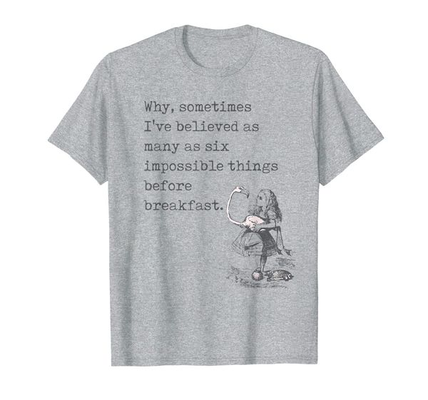 alice's adventures in wonderland quote shirt carroll book, White;black