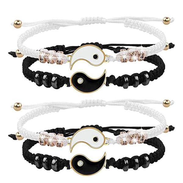 chokers tai chi yin yang couple bracelet for lovers adjustable braid chain necklace matching lover bracelets friendship jewelry, Golden;silver
chokers tai chi yin yang couple bracelet for lovers adjustable braid chain necklace matching lover bracelets friendship jewelry, Golden;silver