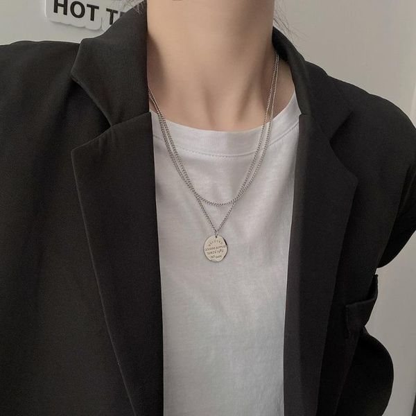chokers korean fashion double -layer coin pendant necklace for female simple stainless steel clavicle chain party jewelry 2021, Golden;silver
chokers korean fashion double -layer coin pendant necklace for female simple stainless steel clavicle chain party jewelry 2021, Golden;silver
