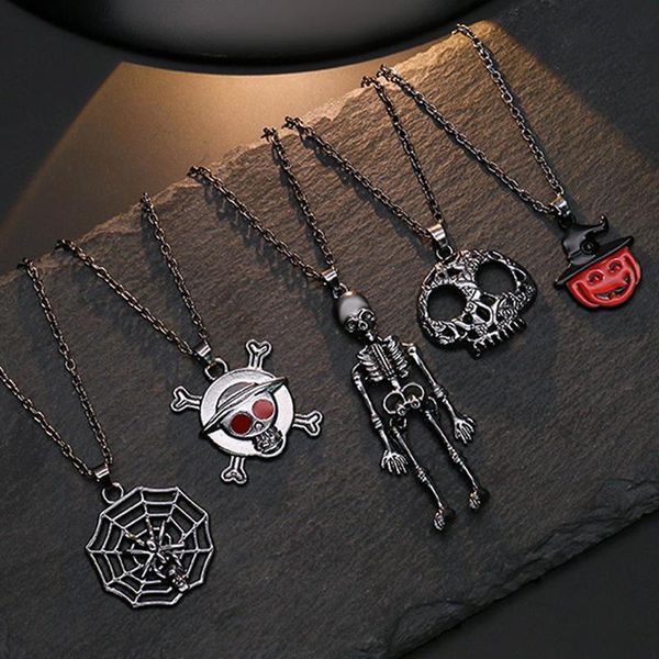 pendant necklaces streetwear halloween skeleton pumpkin necklace goth hip hop egirl ghost bat chain for women men gothic jewelry, Silver
pendant necklaces streetwear halloween skeleton pumpkin necklace goth hip hop egirl ghost bat chain for women men gothic jewelry, Silver