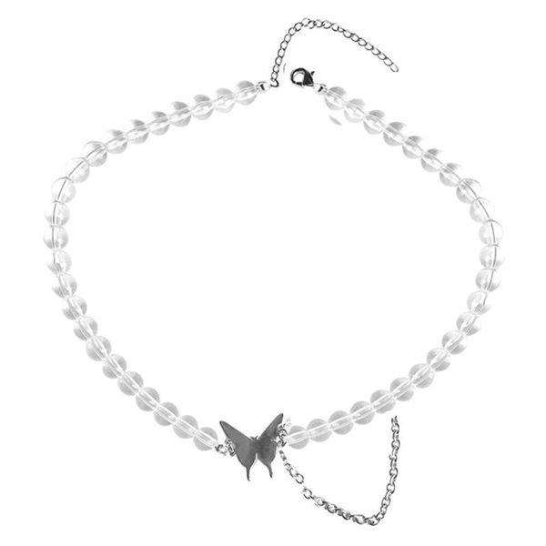Butterfly Choker Necklace Fashion Cute Beaded Chain Clavicle For Women Collier Collares Chains, Silver
Butterfly Choker Necklace Fashion Cute Beaded Chain Clavicle For Women Collier Collares Chains, Silver