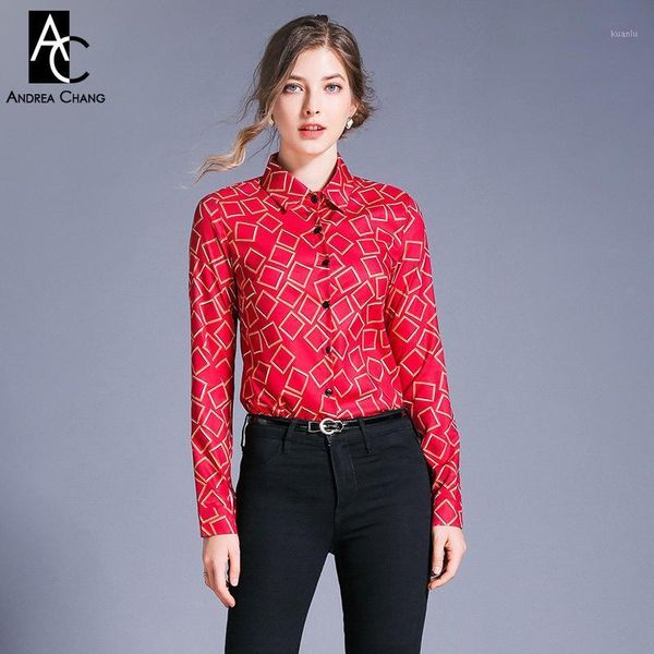 s-xxl spring summer woman shirt blouse orange square frame pattern print red fashion casual office lady women's blouses & shirts, White
s-xxl spring summer woman shirt blouse orange square frame pattern print red fashion casual office lady women's blouses & shirts, White
