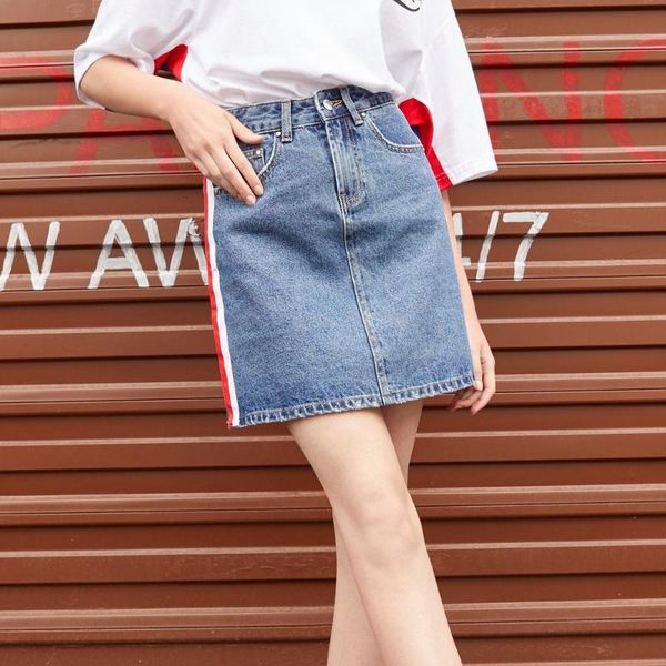skirts metersbonwe denim skirt high waist a-line mini women ribbon sweet girls 2021 summer arrivals, Black
skirts metersbonwe denim skirt high waist a-line mini women ribbon sweet girls 2021 summer arrivals, Black