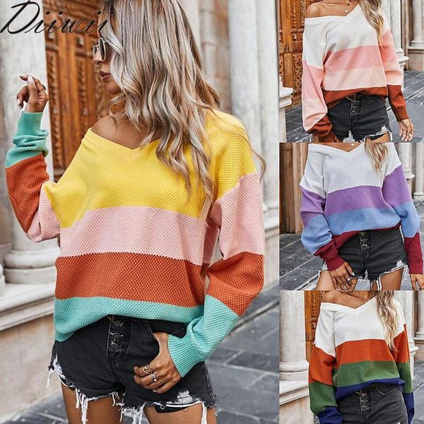 women's sweaters diiwii women autumn and winter style european american women's fashion classic striped contrast sweater, White;black
women's sweaters diiwii women autumn and winter style european american women's fashion classic striped contrast sweater, White;black