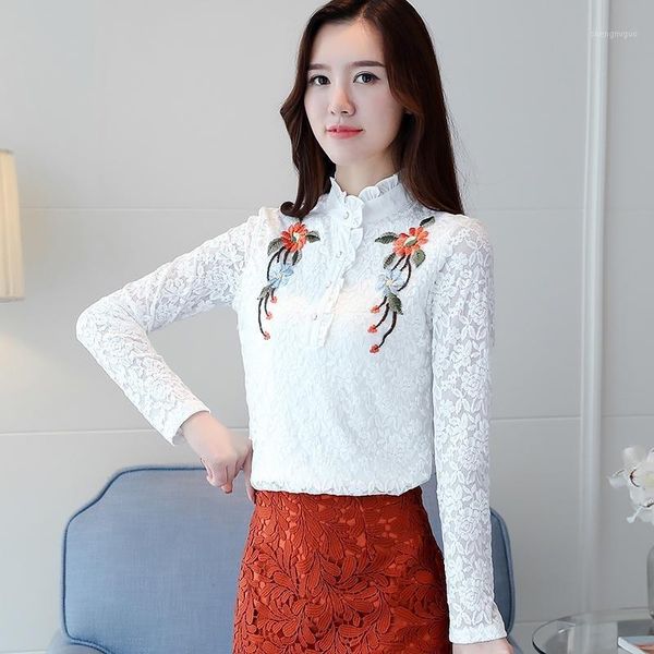 women's shirt embroidered lace 2021 women blouse plus velvet thick shirts womens and blouses &, White
women's shirt embroidered lace 2021 women blouse plus velvet thick shirts womens and blouses &, White