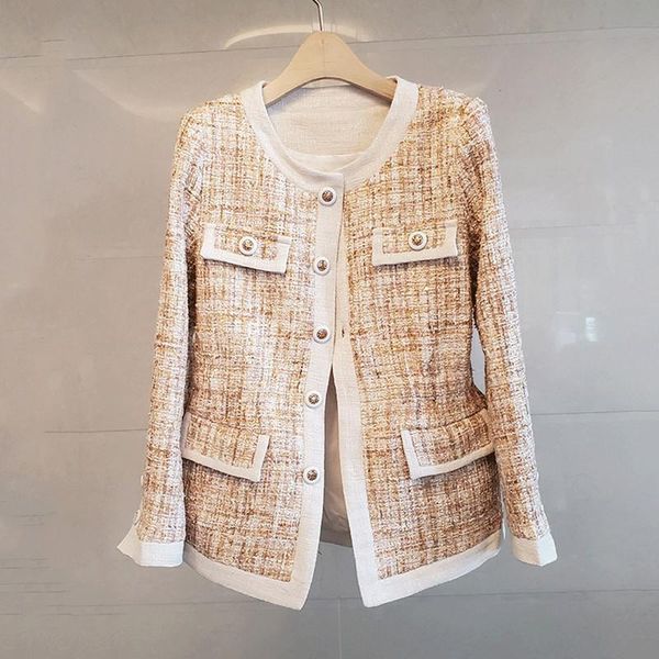 tailor shop custom made 2021 autumn and winter fashion tweed ladies small fragrance jacket women women's jackets, Black;brown
tailor shop custom made 2021 autumn and winter fashion tweed ladies small fragrance jacket women women's jackets, Black;brown