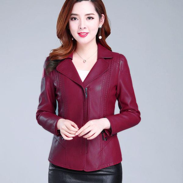 women's leather & faux 2021 spring plus size 5xl jacket women pu short mid-length coat autumn, Black
women's leather & faux 2021 spring plus size 5xl jacket women pu short mid-length coat autumn, Black