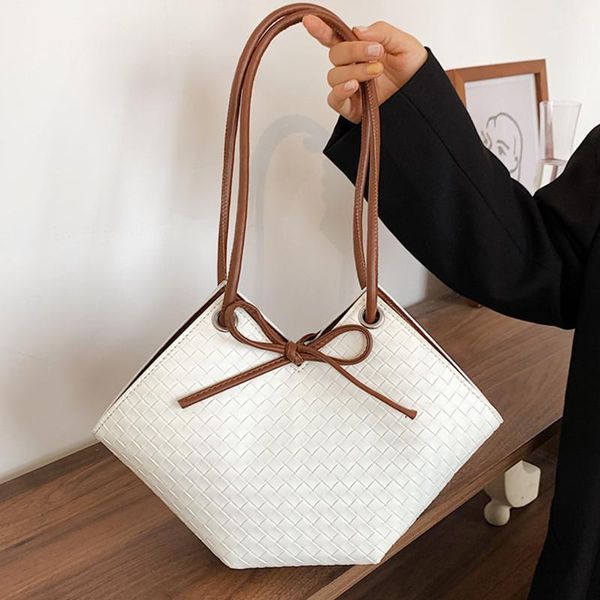 evening bags 2021 pu leather shoulder for women casual knitting tote bag solid color shopper female hit small weave handbag
evening bags 2021 pu leather shoulder for women casual knitting tote bag solid color shopper female hit small weave handbag