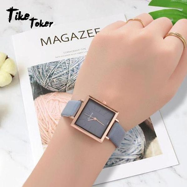 wristwatches tike toker brand women's watches fashion leather square wrist watch women ladies clock, Slivery;brown
wristwatches tike toker brand women's watches fashion leather square wrist watch women ladies clock, Slivery;brown