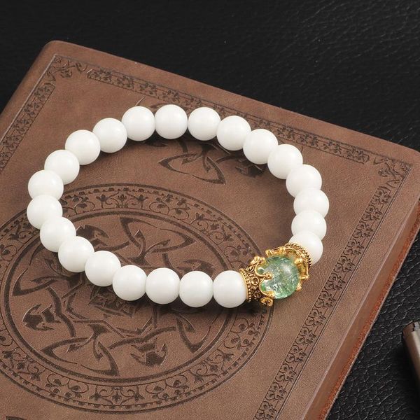 beaded, strands charm natural stone bracelet for women fashion imperial queen crown beads white stretch crack crystal yoga men jewelry, Black
beaded, strands charm natural stone bracelet for women fashion imperial queen crown beads white stretch crack crystal yoga men jewelry, Black