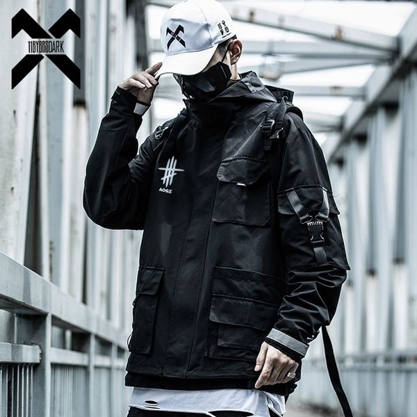 11 bybb's dark 2021 tactics jassen black cargo windjack streetwear multi-pocket hoody jas mode herfst male gb137, Black;green
11 bybb's dark 2021 tactics jassen black cargo windjack streetwear multi-pocket hoody jas mode herfst male gb137, Black;green