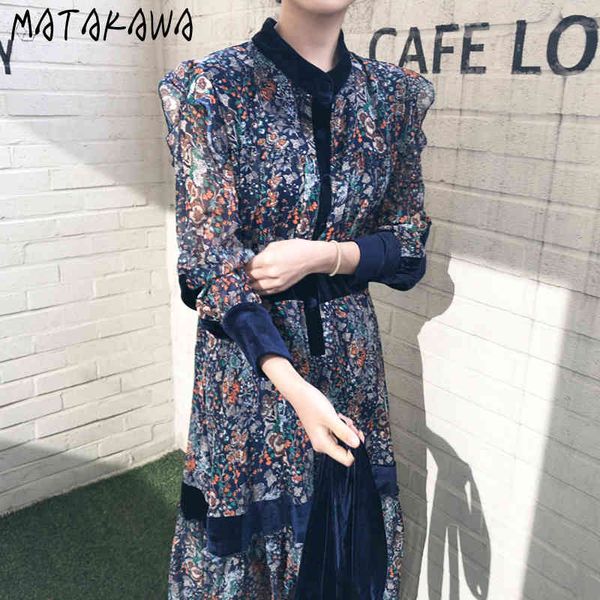 matakawa elegant stand women's dress korea autumn velvet stitching dress high waist ruffled long-sleeved floral dresses 210513, Black;gray
matakawa elegant stand women's dress korea autumn velvet stitching dress high waist ruffled long-sleeved floral dresses 210513, Black;gray
