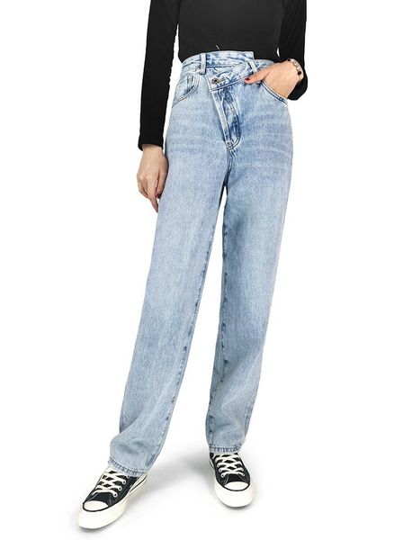 women's jeans 2021autumn women retro high-waist design irregular cross-waist loose straight trousers drape mopping sashes pants y2k, Blue
women's jeans 2021autumn women retro high-waist design irregular cross-waist loose straight trousers drape mopping sashes pants y2k, Blue