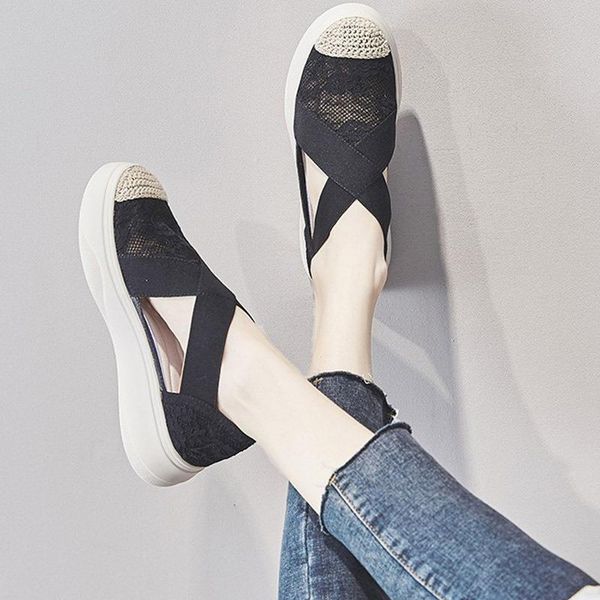 summer womens lace elastic band sporting heightening sandals ladies casual leisure flower light anti-skid sport shoes, Black
summer womens lace elastic band sporting heightening sandals ladies casual leisure flower light anti-skid sport shoes, Black