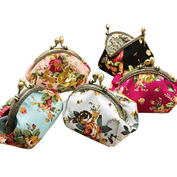 create mini canvas vintage small purse with hasp floral portable pocket high-grade retro coin purse for ladies, Red;black
create mini canvas vintage small purse with hasp floral portable pocket high-grade retro coin purse for ladies, Red;black