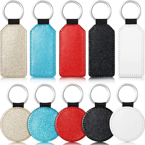 keychains 10 pack 5 colors sublimation blanks keychain glitter pu leather bottle and round diy heat transfer keyring, Silver
keychains 10 pack 5 colors sublimation blanks keychain glitter pu leather bottle and round diy heat transfer keyring, Silver