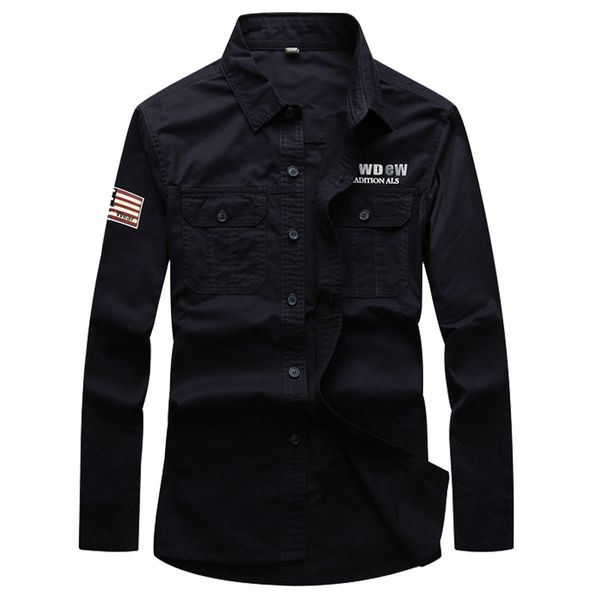 shirt fashion military shirt long sleeve men blouse cotton business casual cargo shirts loose baggy plus size male clothing, White;black
shirt fashion military shirt long sleeve men blouse cotton business casual cargo shirts loose baggy plus size male clothing, White;black