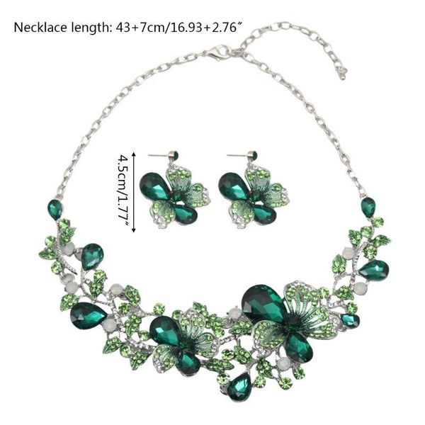 earrings & necklace c6ud fashion wedding bridal crystal jewelry set rhinestone pendant ornaments, Silver
earrings & necklace c6ud fashion wedding bridal crystal jewelry set rhinestone pendant ornaments, Silver