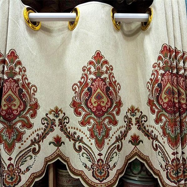european-style chenille finished curtain valance head window high-end jacquard multi-color & drapes
european-style chenille finished curtain valance head window high-end jacquard multi-color & drapes