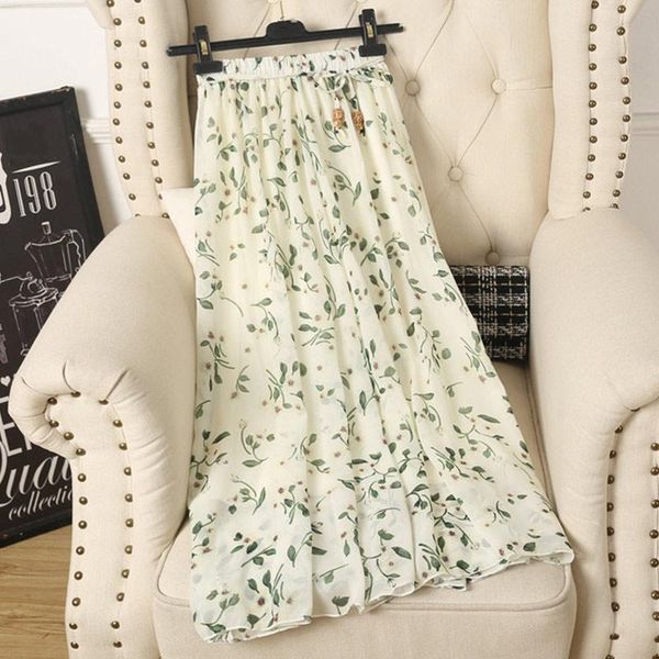 skirts women vintage small floral chiffon long skirt female casual a-line elastic high waist pleated ladies summer sweet bottoms, Black
skirts women vintage small floral chiffon long skirt female casual a-line elastic high waist pleated ladies summer sweet bottoms, Black