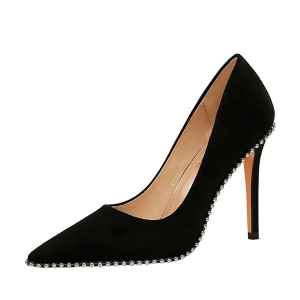 dress shoes fashion rivet flock pumps women high heel thin heels quality ladies party luxury designers 2021 autumn g0408, Black
dress shoes fashion rivet flock pumps women high heel thin heels quality ladies party luxury designers 2021 autumn g0408, Black