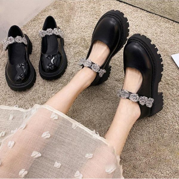 dress shoes women mary jane female patent leather rhinestone thick platform square heels ladies casual lightweight autumn footwear, Black
dress shoes women mary jane female patent leather rhinestone thick platform square heels ladies casual lightweight autumn footwear, Black