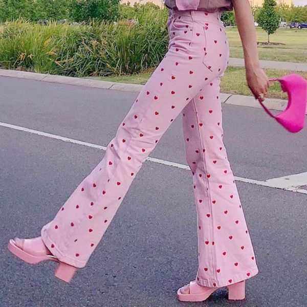 women's jeans autumn fashion y2k streetwear denim heart print baggy vintage polyester mom boyfriend straight trousers, Blue
women's jeans autumn fashion y2k streetwear denim heart print baggy vintage polyester mom boyfriend straight trousers, Blue