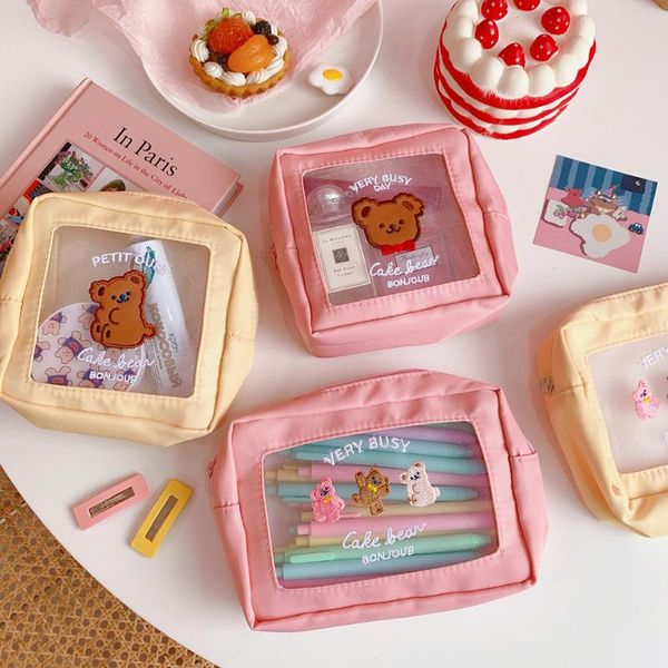 women cartoon net yarn cosmetic bag female portable ins wind large-capacity girl pencil case storage toilet bags & cases
women cartoon net yarn cosmetic bag female portable ins wind large-capacity girl pencil case storage toilet bags & cases
