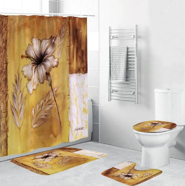 shower curtains wood grain flower pattern bathroom curtain set waterproof polyester fabric bath non slip toilet cover rugs mat
shower curtains wood grain flower pattern bathroom curtain set waterproof polyester fabric bath non slip toilet cover rugs mat