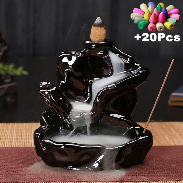 20cones creative home decor backflow stick incense burner ceramic censer decoration use in teahouse fragrance lamps
20cones creative home decor backflow stick incense burner ceramic censer decoration use in teahouse fragrance lamps