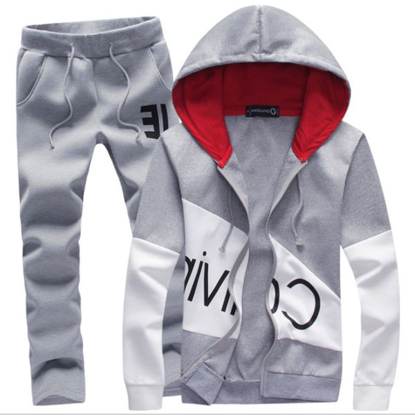 spring cardigan hooded sweater men's men's slim letter decoration set, Black
spring cardigan hooded sweater men's men's slim letter decoration set, Black