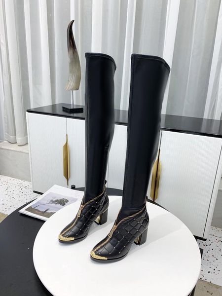 boots women shoes large size round toe high heels slip on over the knee genuine leather rivet stretch zapatos de mujer, Black
boots women shoes large size round toe high heels slip on over the knee genuine leather rivet stretch zapatos de mujer, Black