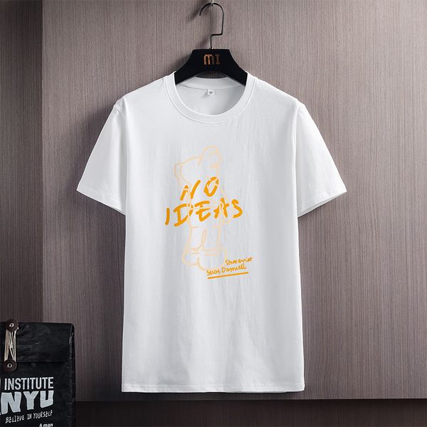 men's t shirts short sleeve fashion brand printed sports casual single cotton backing summer thin, White;black
men's t shirts short sleeve fashion brand printed sports casual single cotton backing summer thin, White;black
