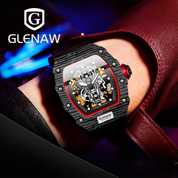 glenaw design mark 2021 men hollow automatic black mechanical clock gmt fire reloj hombre clocks watertight, Slivery;brown
glenaw design mark 2021 men hollow automatic black mechanical clock gmt fire reloj hombre clocks watertight, Slivery;brown