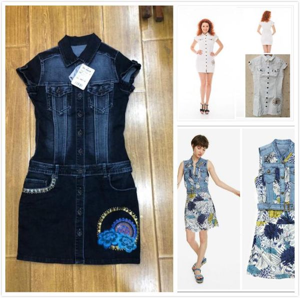 casual dresses spanish deg women's wear medium and long jeans stitching dress waistcoat foreign trade europe america, Black;gray
casual dresses spanish deg women's wear medium and long jeans stitching dress waistcoat foreign trade europe america, Black;gray