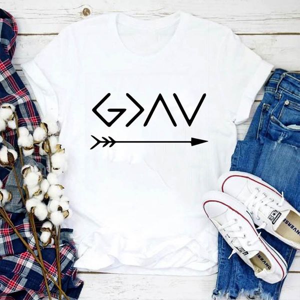 women's t-shirt god is greater than the high lows harajuku t shirt christian faith summer slogan hipster baptism cotton tee -j784, White
women's t-shirt god is greater than the high lows harajuku t shirt christian faith summer slogan hipster baptism cotton tee -j784, White