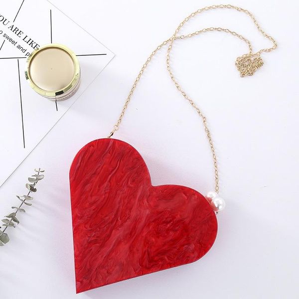 evening bags women clutch bag acrylic red heart shaped party pearl chain shoulder handbag purses
evening bags women clutch bag acrylic red heart shaped party pearl chain shoulder handbag purses