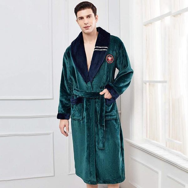 men's sleepwear winter men flannel homewear robe soft comfortable bathrobe long thick keep warm gown daily casual nightgown, Black;brown
men's sleepwear winter men flannel homewear robe soft comfortable bathrobe long thick keep warm gown daily casual nightgown, Black;brown
