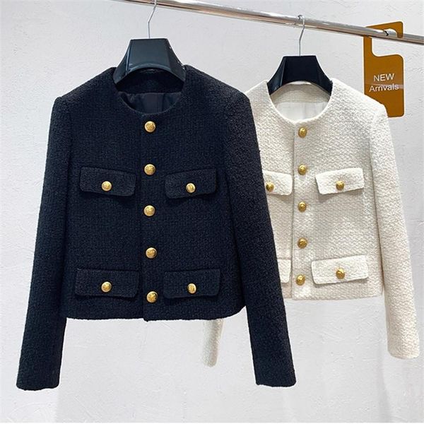 women's jackets cbafu button single breasted short jacket coat women vintage elegant tweed back cosaco outerwear trsf clothes chic runw, Black;brown
women's jackets cbafu button single breasted short jacket coat women vintage elegant tweed back cosaco outerwear trsf clothes chic runw, Black;brown