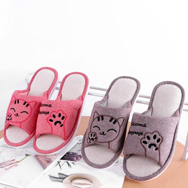 women soft slippers cartton cat female indoor shoes linen sole plush winter home footwear woman house cute fashion, Black
women soft slippers cartton cat female indoor shoes linen sole plush winter home footwear woman house cute fashion, Black