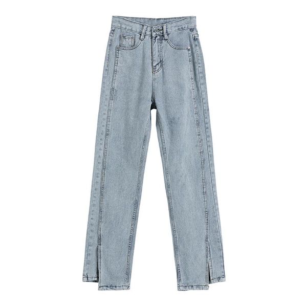 women's jeans high waist for women vintage long denim pants female all-match korean style casua solid straight trousers, Blue
women's jeans high waist for women vintage long denim pants female all-match korean style casua solid straight trousers, Blue