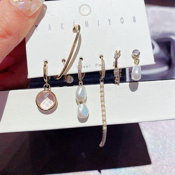 6pcs mix pink crystal imitation pearl long drop dangle earrings set trend women accessories & chandelier, Silver
6pcs mix pink crystal imitation pearl long drop dangle earrings set trend women accessories & chandelier, Silver