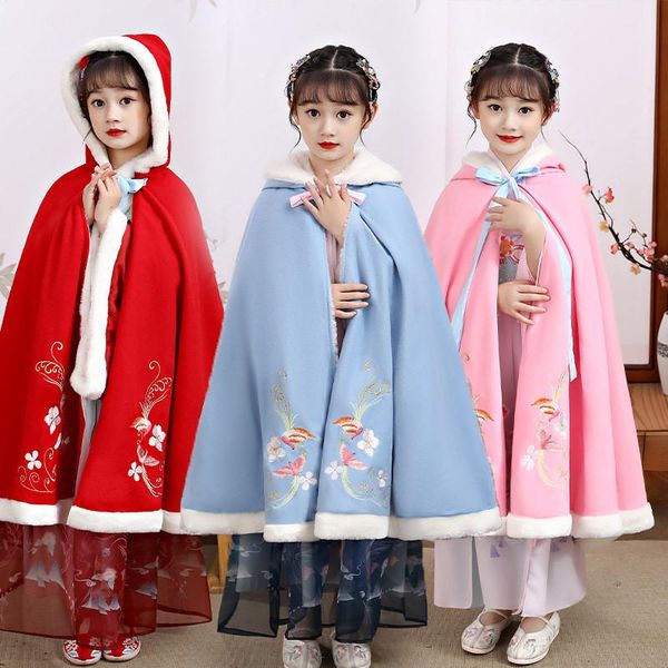 girl's cape winter embroidery plush thicken cloak chinese children ancient mantle kids year's wear keep warm hanfu ethnic clothing, Red
girl's cape winter embroidery plush thicken cloak chinese children ancient mantle kids year's wear keep warm hanfu ethnic clothing, Red