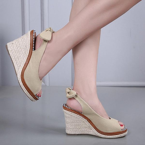 sandals platform wedge slippers women's woven large size fashion casual pumps fish mouth back strap high heel shoes 2s1z, Black
sandals platform wedge slippers women's woven large size fashion casual pumps fish mouth back strap high heel shoes 2s1z, Black